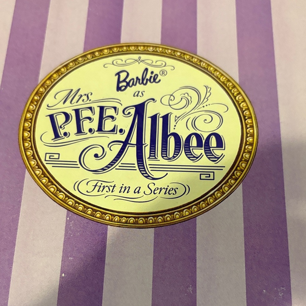 Barbie Mrs. P.F.E. Albee with Purple and Gold Design